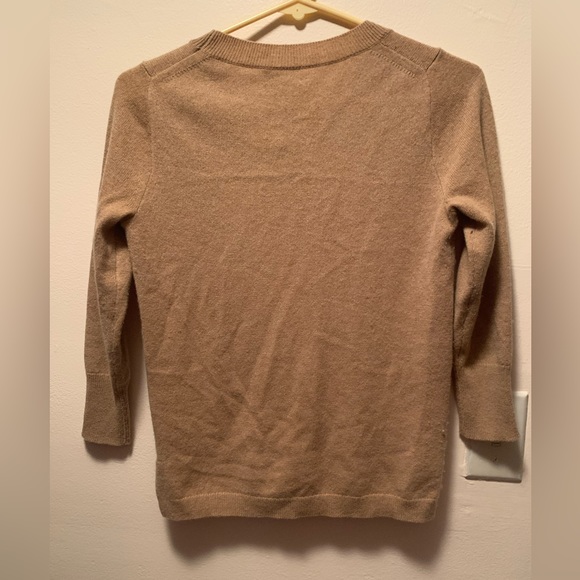J. Crew Tan Cashmere Sweater - Picture 3 of 4